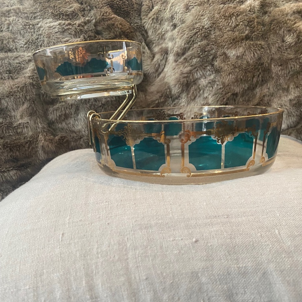 Vintage Chip and Dip Bowl